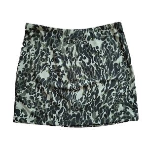 Express Mini Skirt Green Animal Print With Rhinestone Sparkles Size XS N…